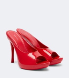 Gucci Viv patent leather platform mule