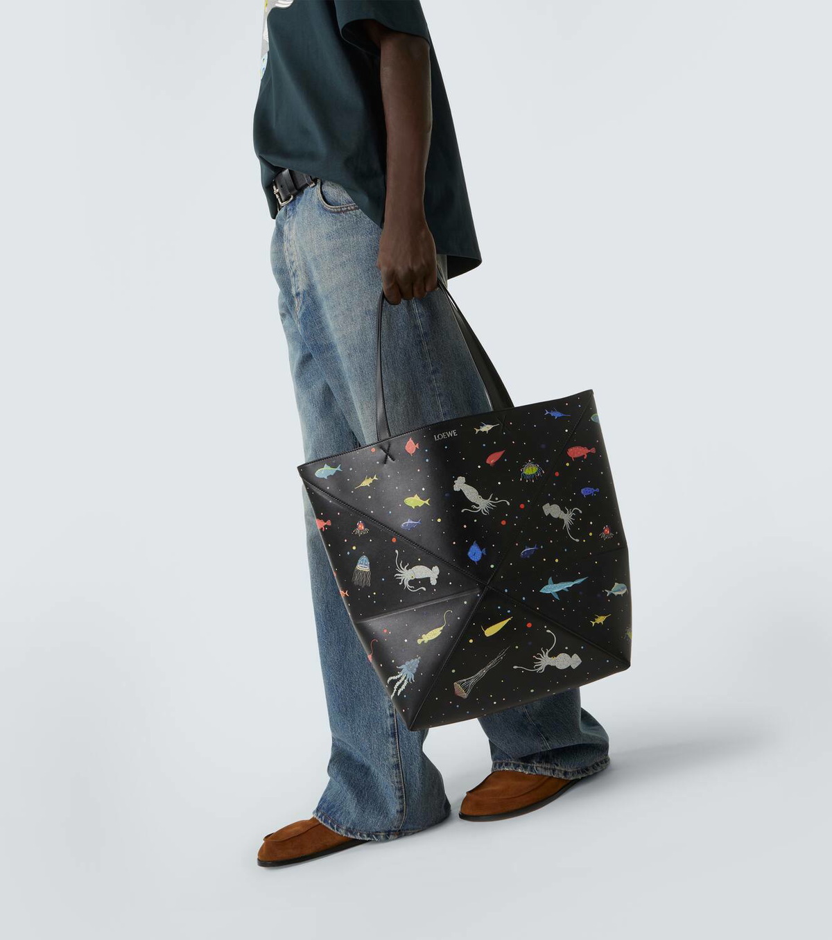 Turtle Tote Bag For Women With Palm Trees And Sea Turtles, Large