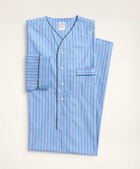 Brooks Brothers Men's Framed Stripe Nightshirt | Light Blue