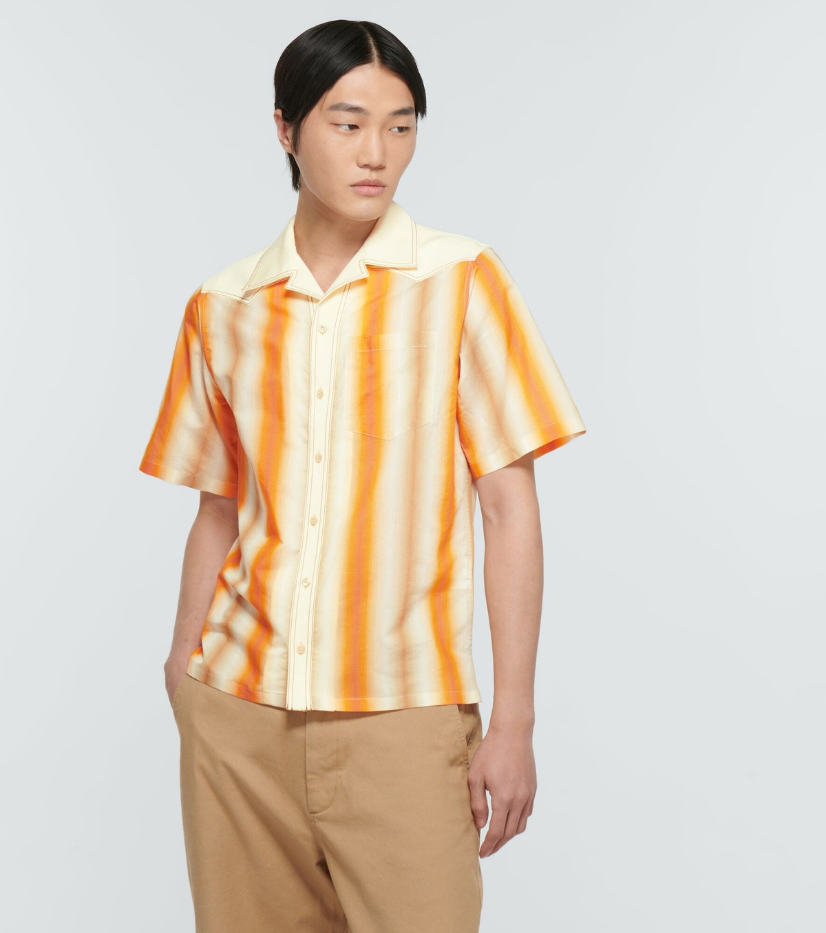 Wales Bonner - Sunrise striped bowling shirt Wales Bonner