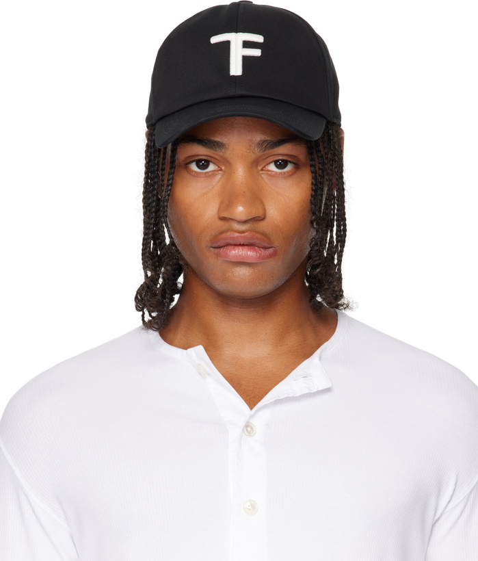 Photo: TOM FORD Black Brushed Cotton Cap