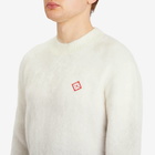 Casablanca Men's Gradient Mohair Crew Knit in Grey Gradient