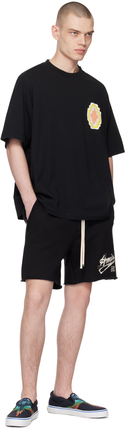 Marcelo Burlon County of Milan Black Macrame Patch T-Shirt