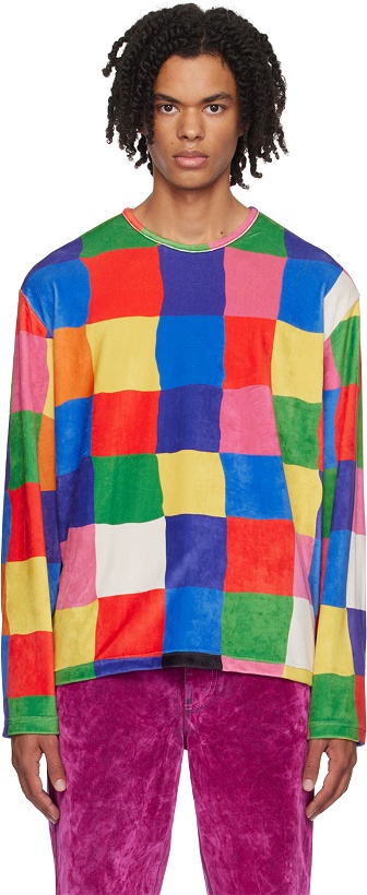 Photo: SUNNEI Multicolor Checked Long Sleeve T-Shirt