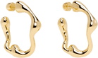 Maria Black Gold Splash Small Hoop Earrings