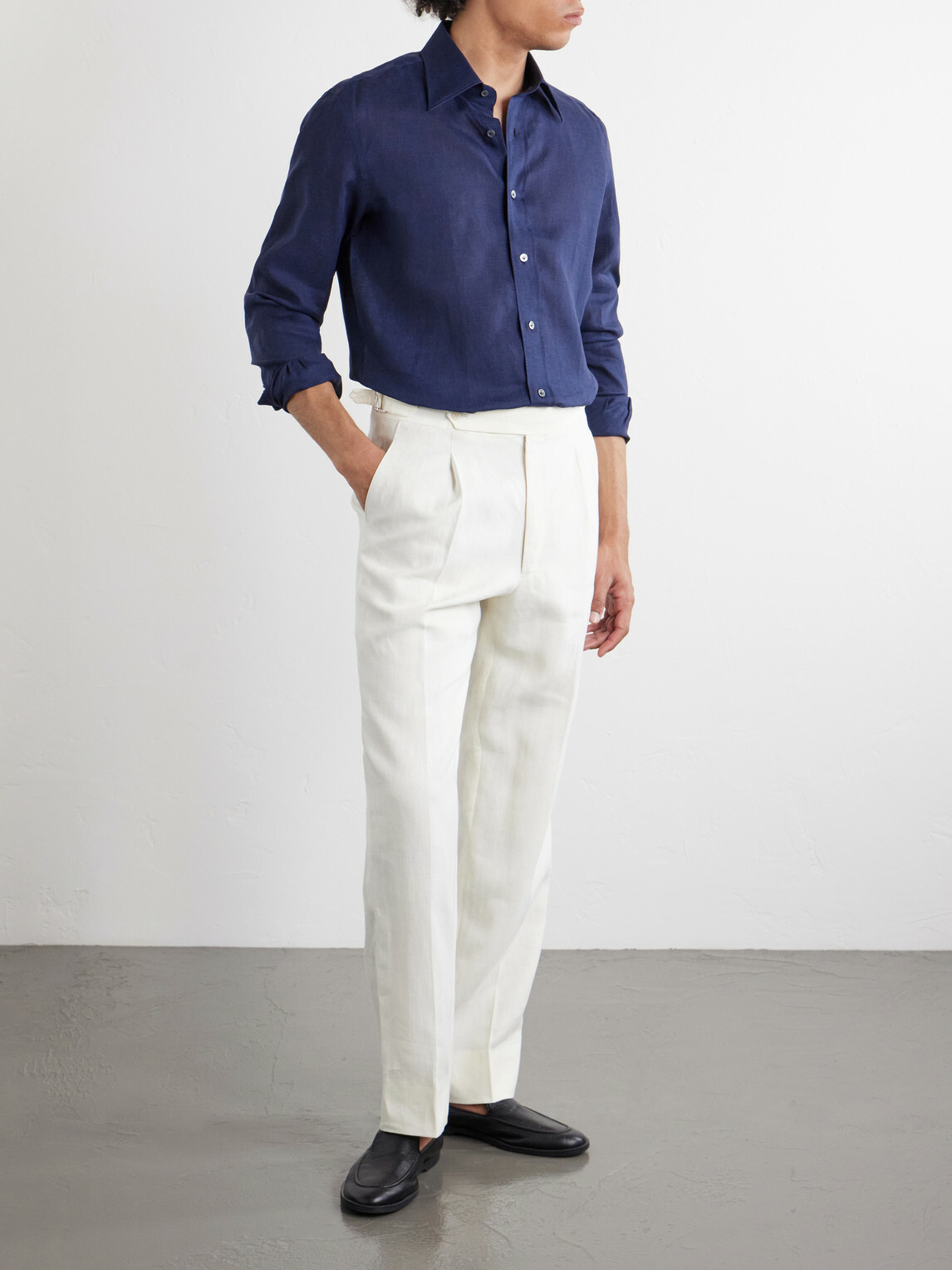 Thom Sweeney - Linen Shirt - Blue