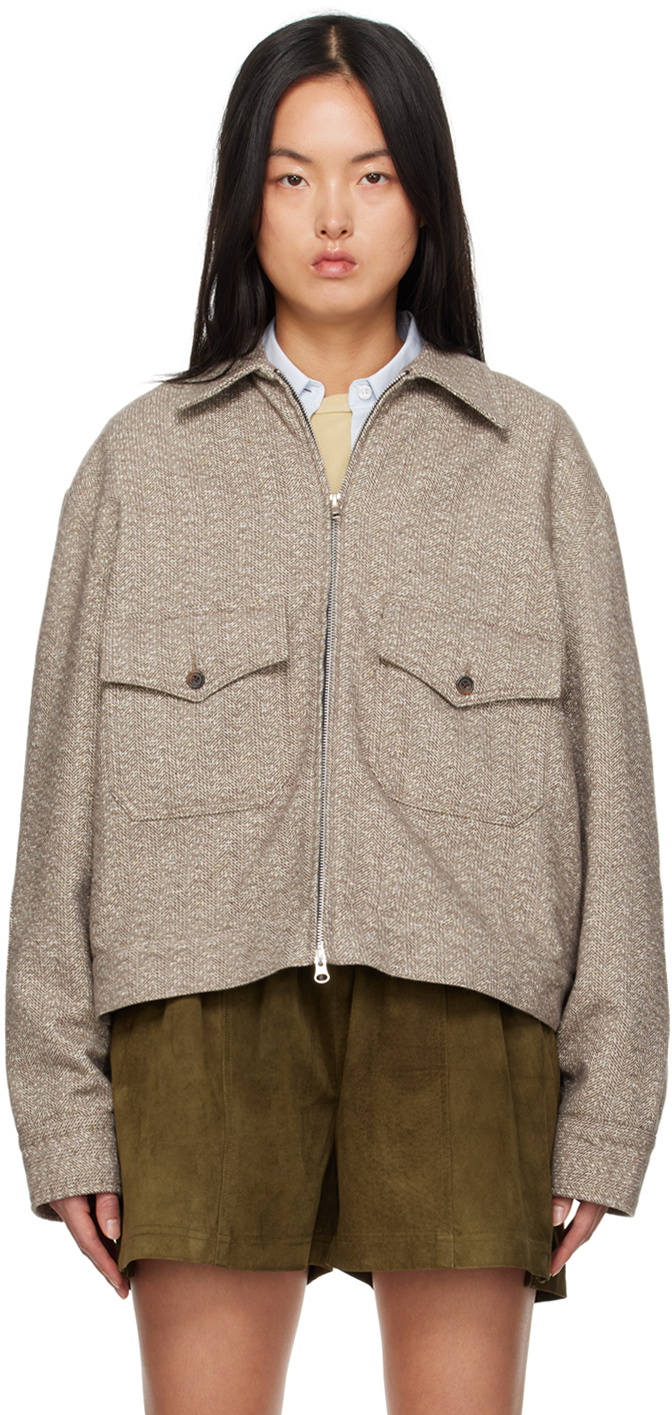 Carter Young SSENSE Exclusive Taupe Harrington Jacket