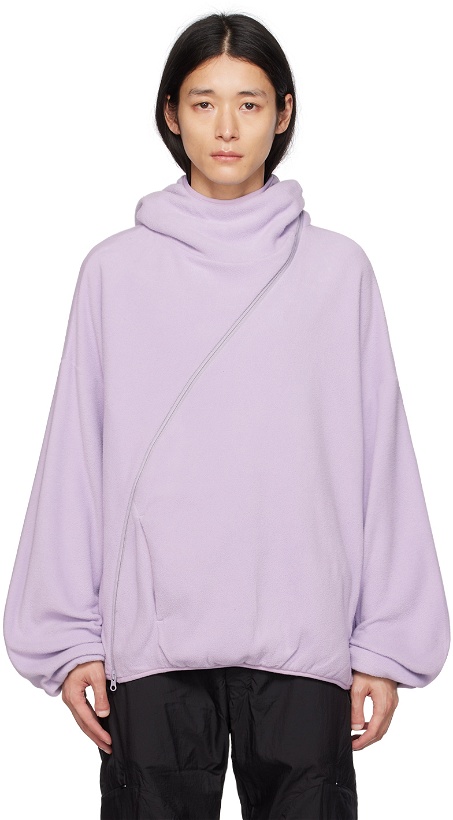 Photo: POST ARCHIVE FACTION (PAF) SSENSE Exclusive Purple Hoodie
