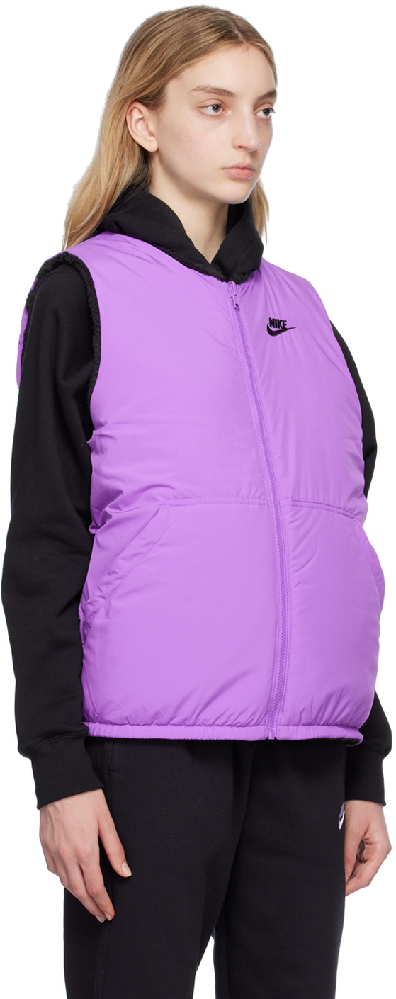 Nike Black & Purple Winter Reversible Vest