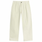 Universal Works Men's Slub Drill Dizzy Trousers in Ecru