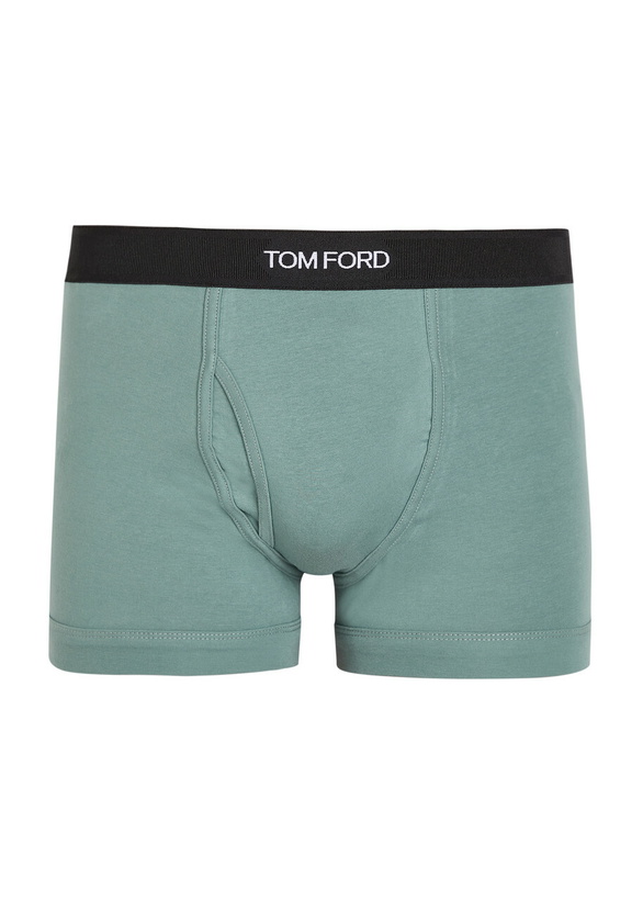 Photo: Tom Ford Stretch-cotton Boxer Briefs Teal