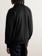 Kaptain Sunshine - Suvin Cotton-Jersey Half-Zip Sweater - Black