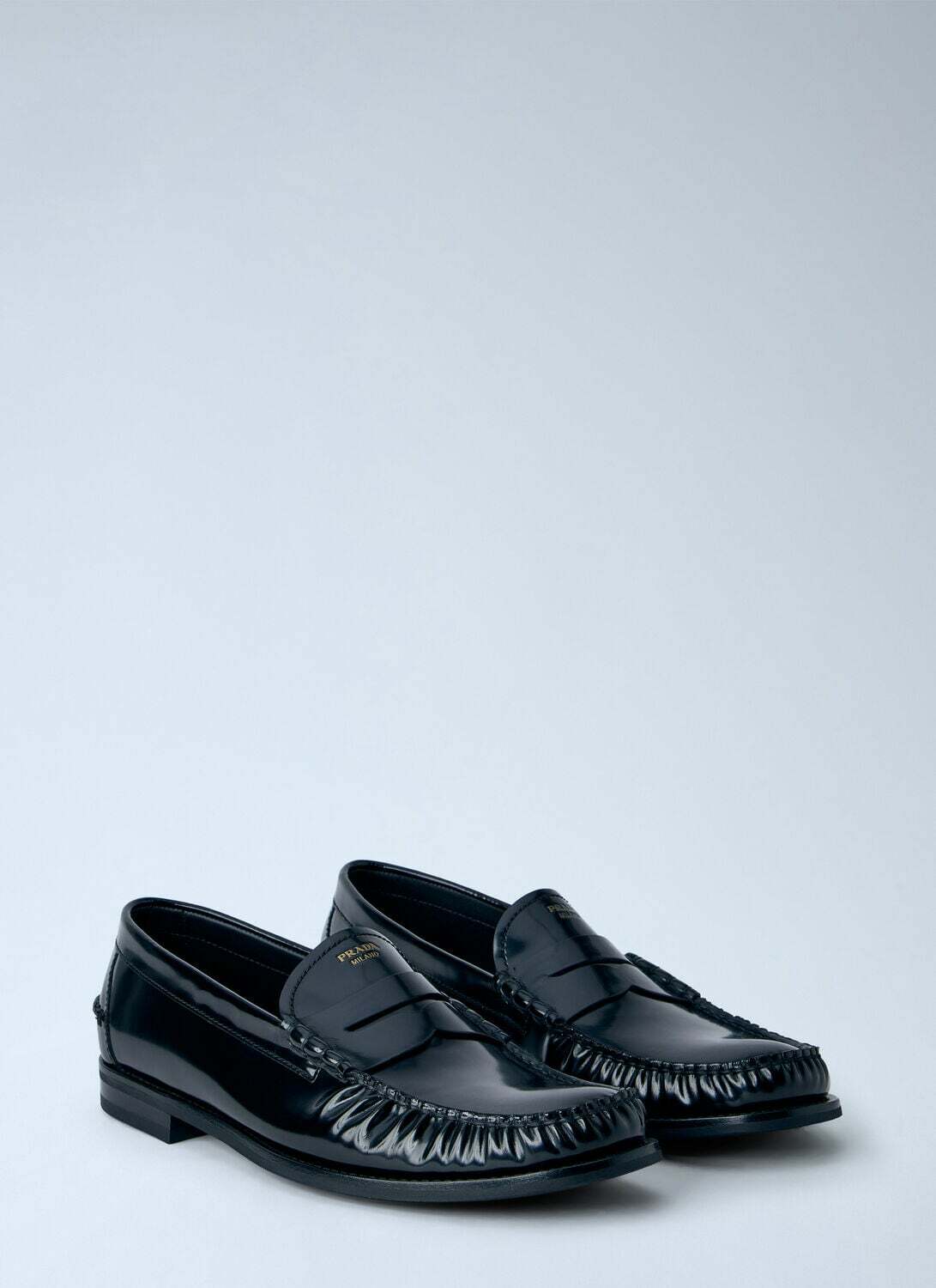 Prada Brushed Leather Loafers