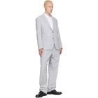Hugo Blue Two-Piece Modern-Fit Herringbone Twill Suit