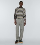 Kenzo - Striped mid-rise wide-leg jeans