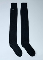 Moncler + Rick Owens Ribbed Knit Knee-High Socks