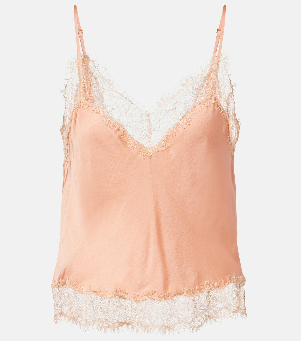 Poupette St Barth Zely lace-trimmed satin camisole