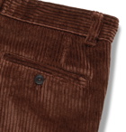 AMI - Green Cotton-Corduroy Suit Trousers - Brown