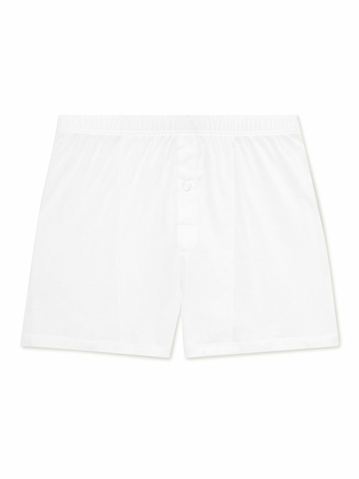 Photo: Hanro - Mercerised Cotton Boxer Shorts - White
