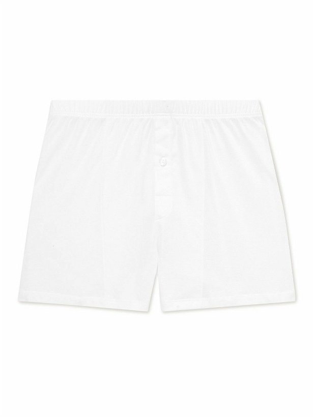 Photo: Hanro - Mercerised Cotton Boxer Shorts - White