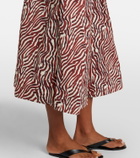 Proenza Schouler White Label Nessa printed cotton-blend maxi skirt