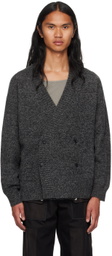 meanswhile Gray Double-Breasted Cardigan