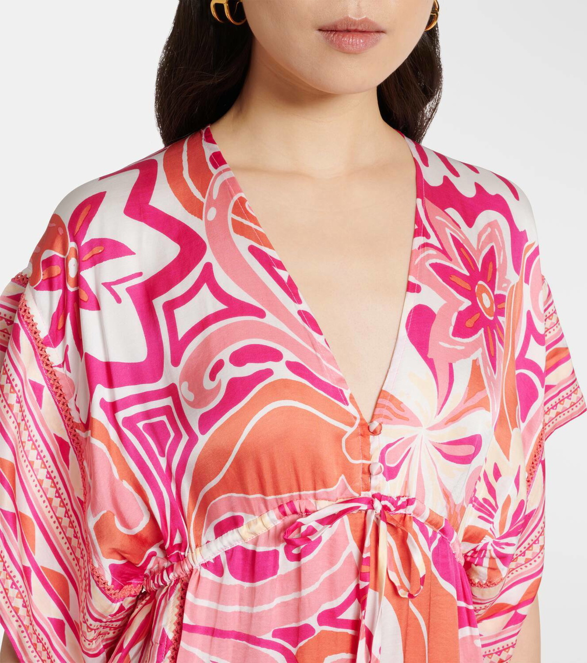 Poupette St Barth Amaya floral kaftan