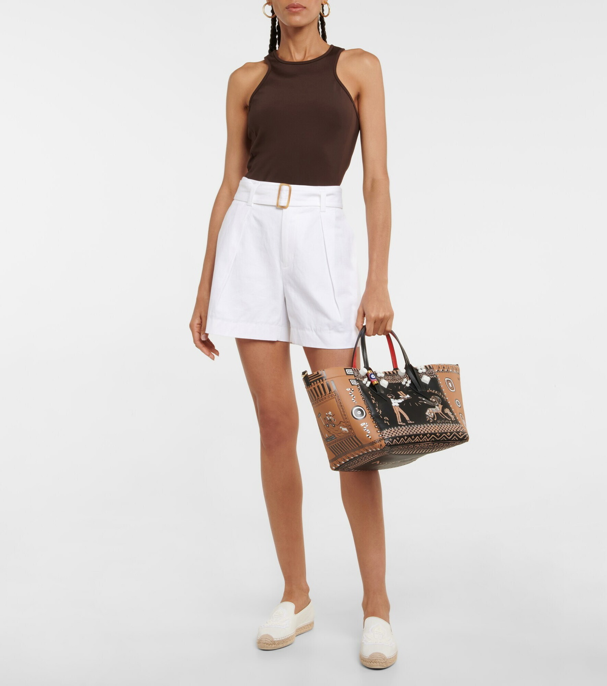 Christian Louboutin - Nanou appliquéd leather espadrilles