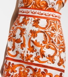 Dolce&Gabbana Majolica cotton poplin minidress