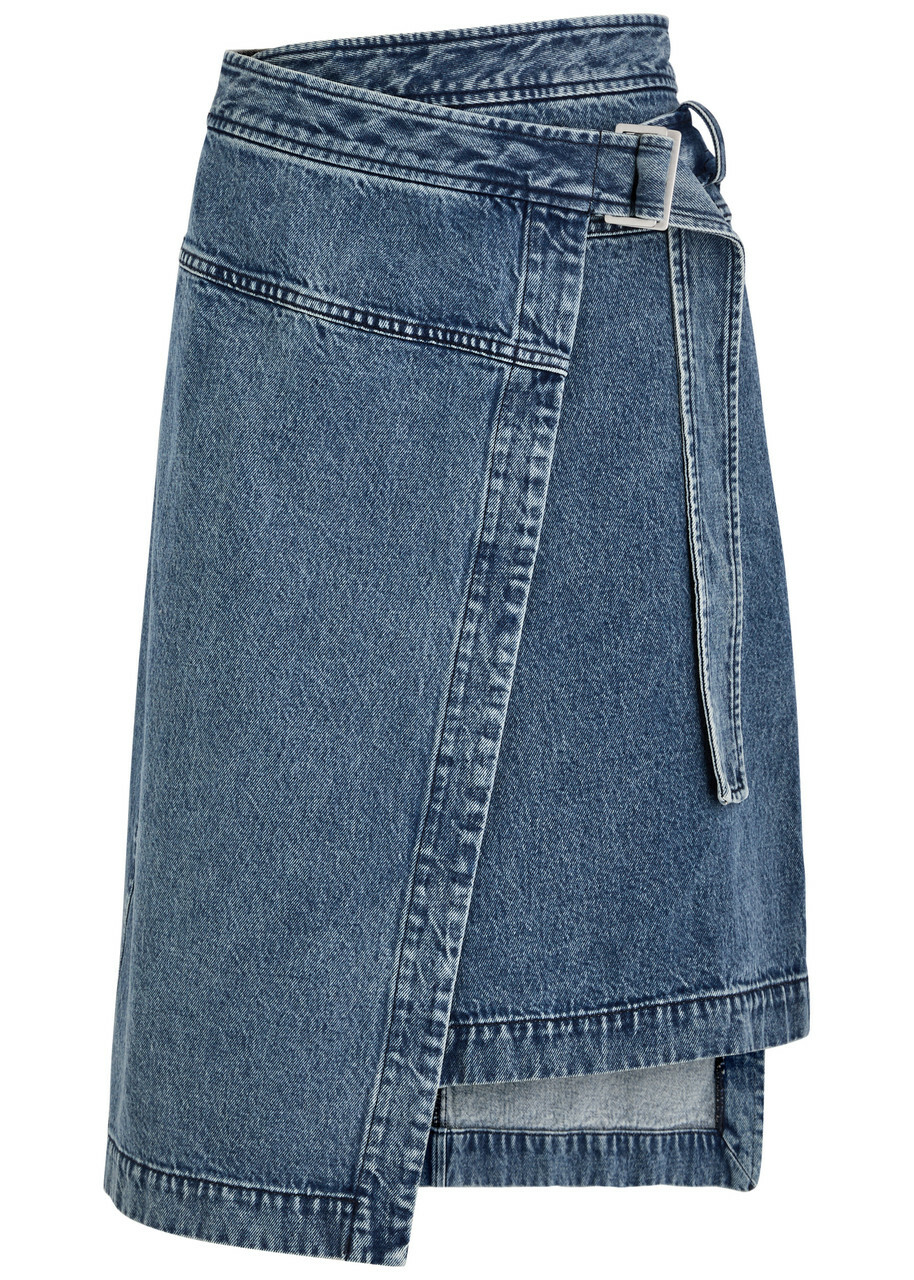 3.1 Phillip Lim Denim Wrap Midi Skirt
