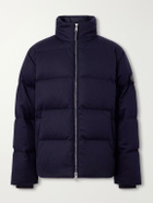Burberry - Logo-Appliqué Quilted Cashmere Down Jacket - Blue