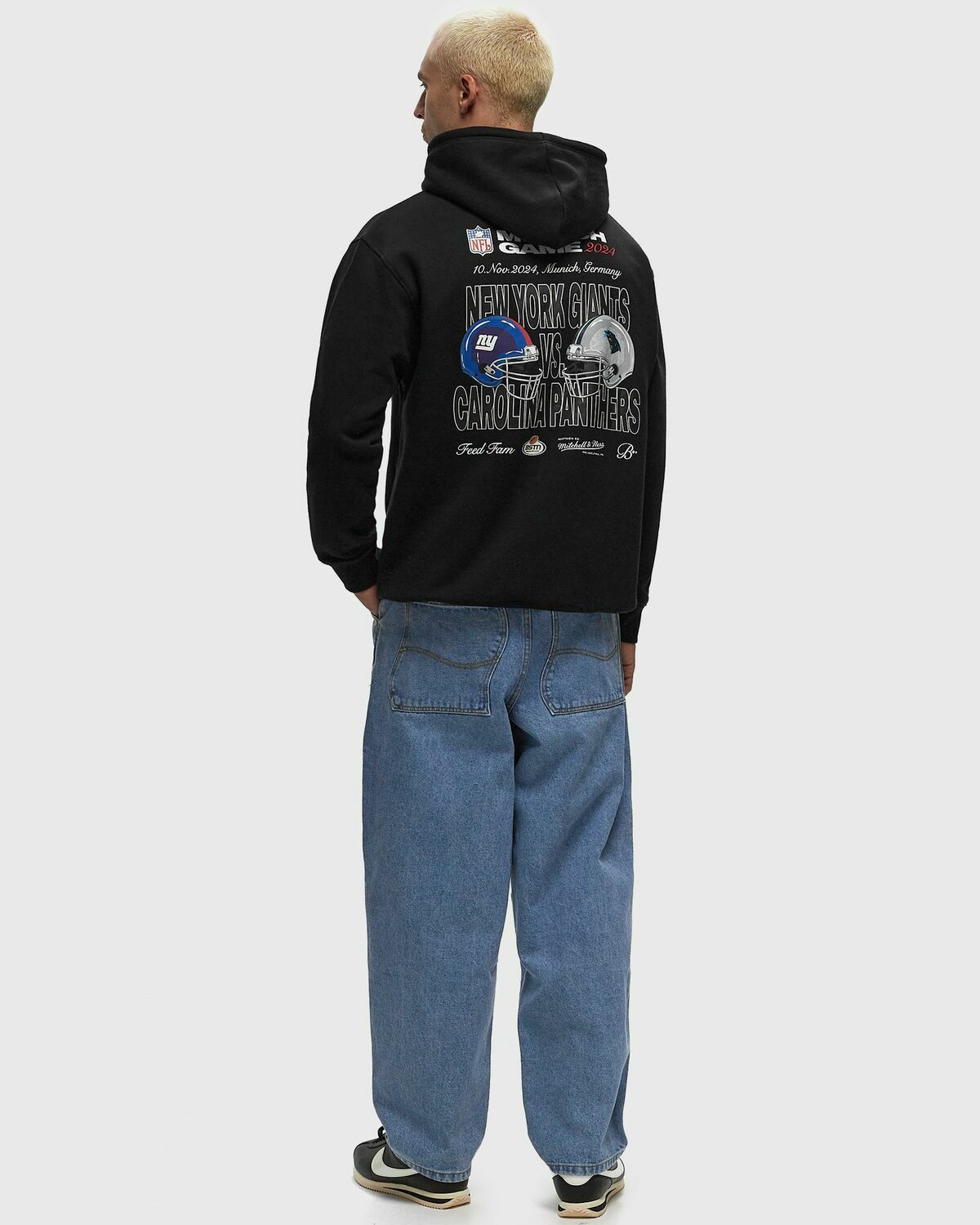 Mitchell & Ness X Bstn X Nfl Munich Game Hoodie Black - Mens