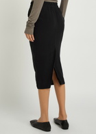Rick Owens Drawstring Silk-georgette Midi Skirt Black