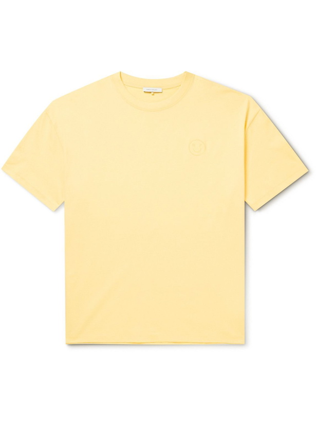 Photo: Ninety Percent - Logo-Embroidered Organic Cotton-Jersey T-Shirt - Yellow