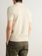 Sunspel - Ribbed Cotton Polo Shirt - White