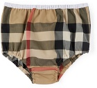 Burberry Baby Beige Check Dress & Shorts Set
