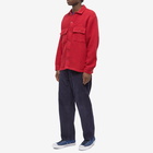 Blue Flowers Men's Mega Waffle Shirt in Red