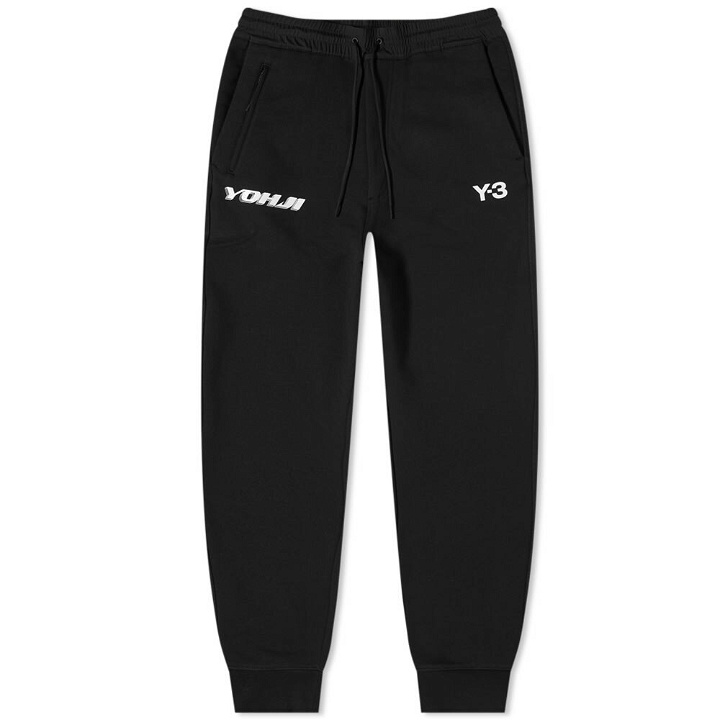 Photo: Y-3 Men's Graphic Cuffed Pant in Black
