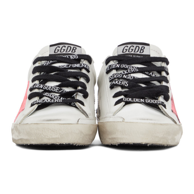 スニーカー Golden  Sneaker Super-Star White Pink Black Golden Goose Super-Star White Pink Cheetah (Women's