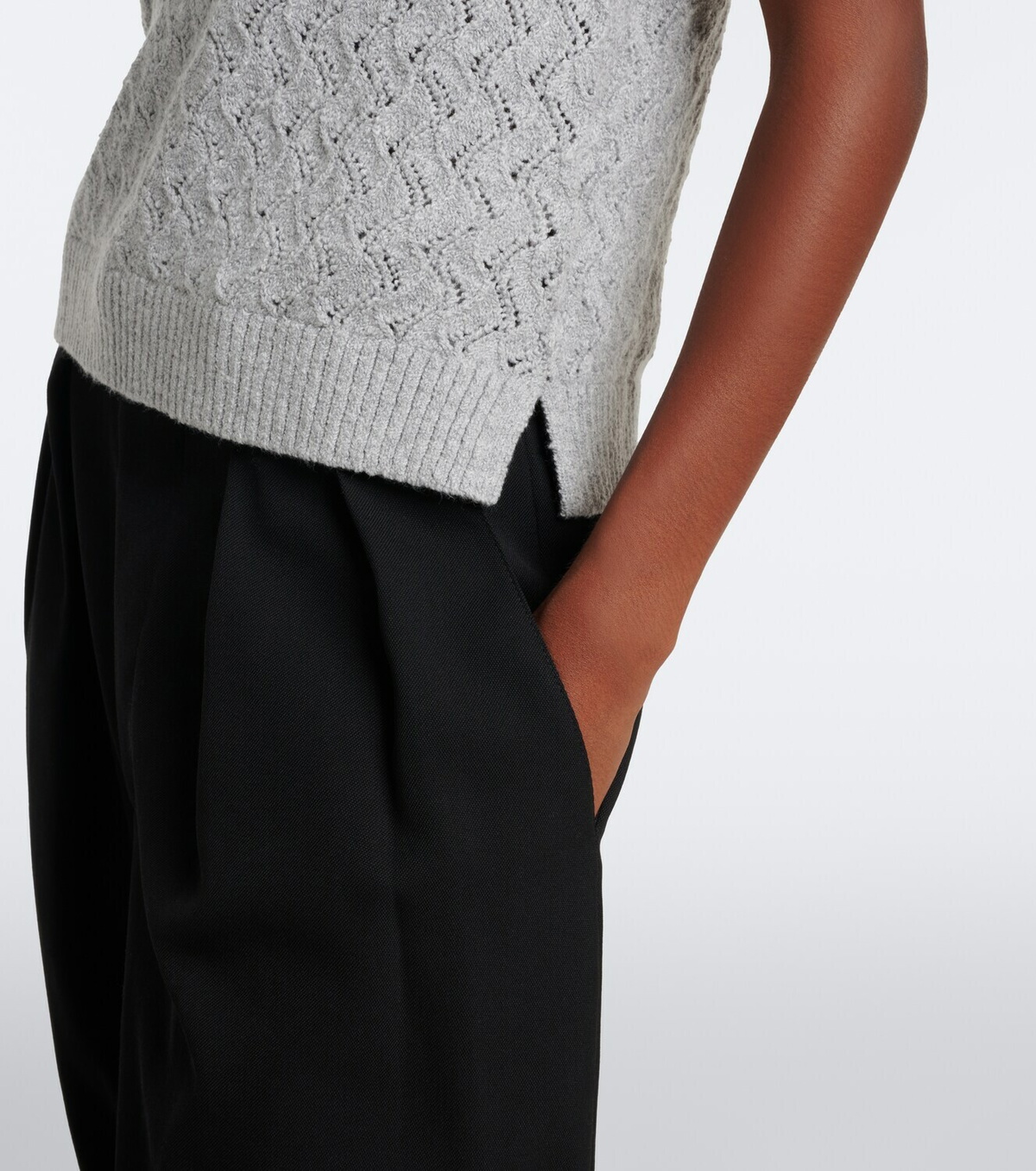 Varley Hazen pointelle cotton-blend sweater vest