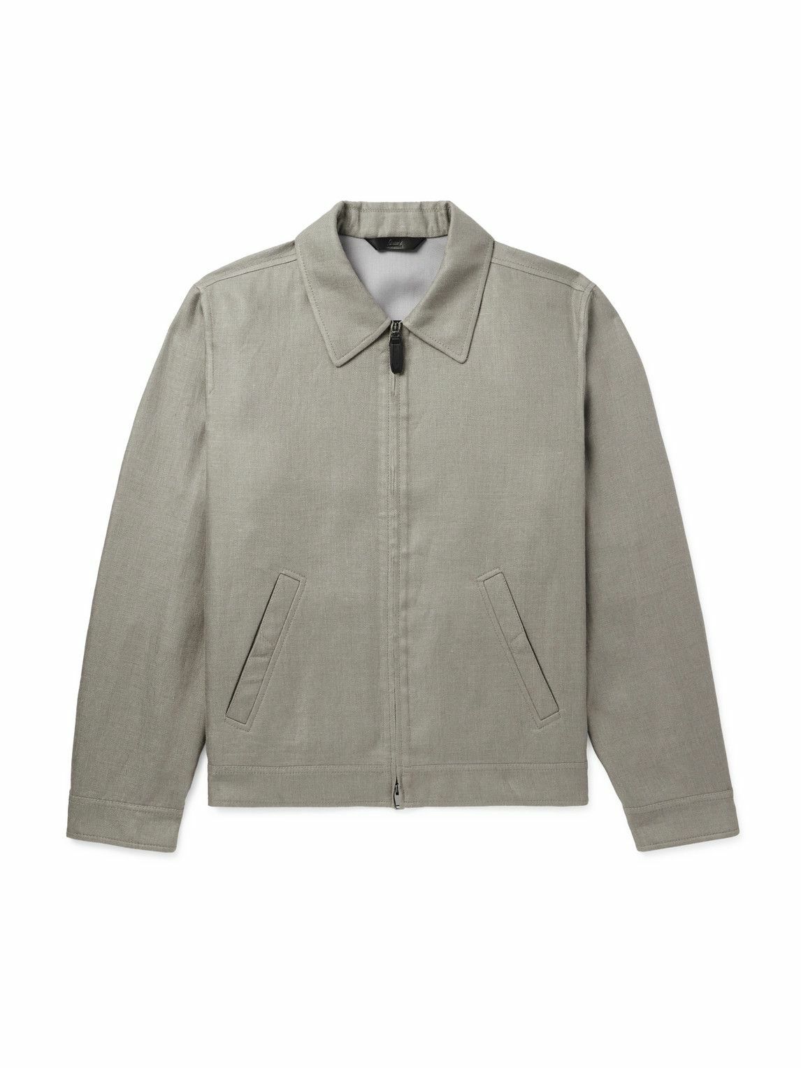 Brioni グレー ボンバージャケット Brioni - Shearling Bomber Jacket - Gray Brioni