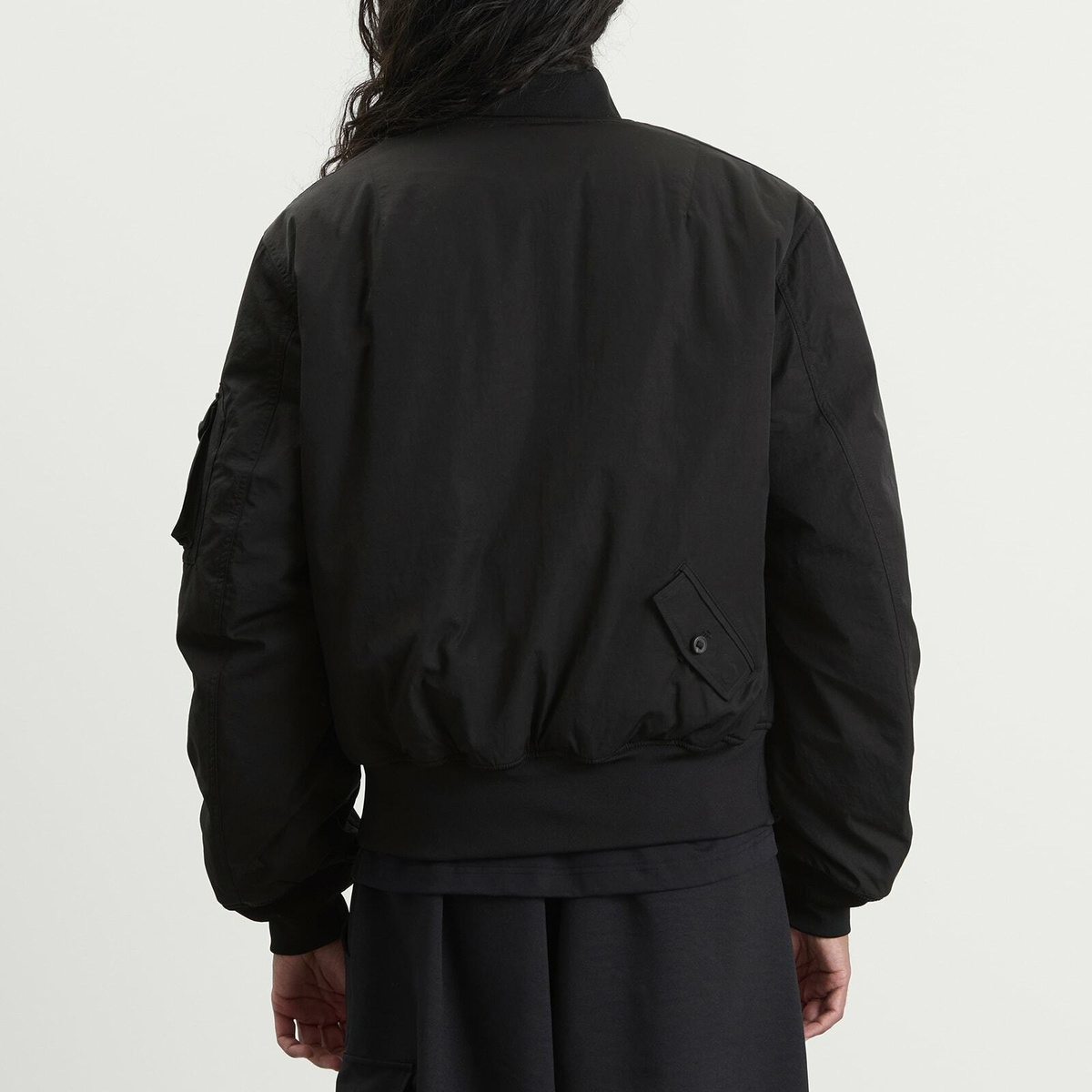 Y-3 Men's Nylon Bomber Jacket in Black