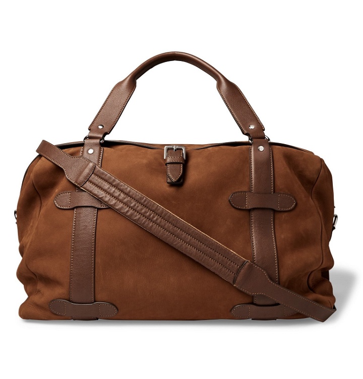 Photo: Brunello Cucinelli - Suede and Full-Grain Leather Holdall - Brown