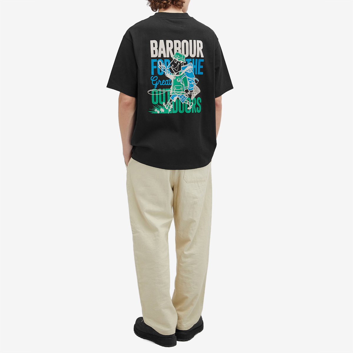 Barbour Men's Heritage + Leonard OS Graphic T-Shirt in Black