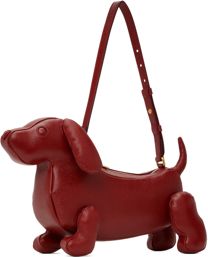 Thom Browne Burgundy Hector Baguette Bag Thom Browne