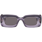 LOEWE Purple Rectangular Sunglasses