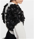Noir Kei Ninomiya Floral-appliqué harness