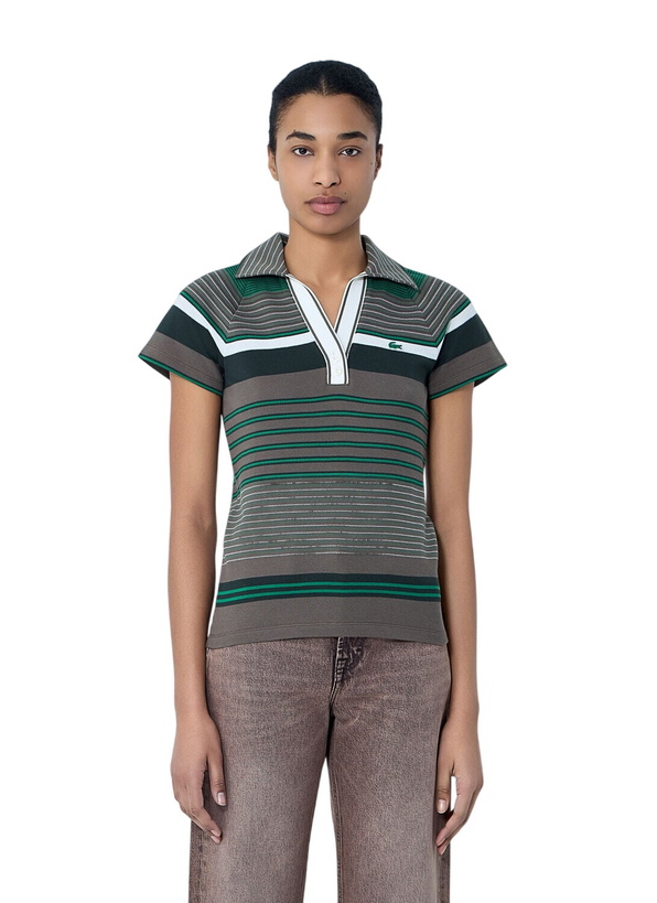 Photo: Lacoste Slim Fit Striped Piqué Polo Shirt