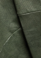 Stouls Caro Python-effect Stretch-leather Midi Dress Dark Green