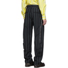 Kiko Kostadinov Navy Striped Irene Trousers